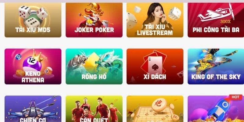 Đa dạng tựa game khác nhau