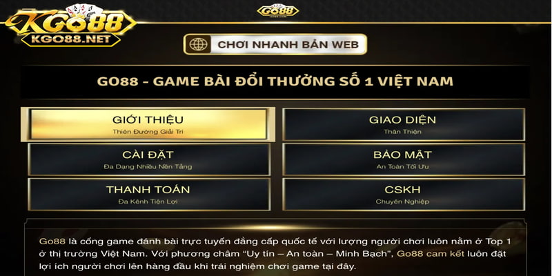 Tổng quát về cổng game cá cược trực tuyến Go 88 là gì?